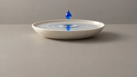 Blue Water Droplet Ripple