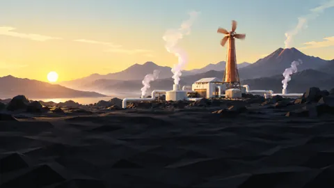 Geothermal Station on Obsidian Plateau
