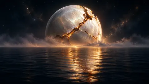 Fractured Pearl Planet Ocean