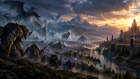 Fantasy Army Approaching Castle