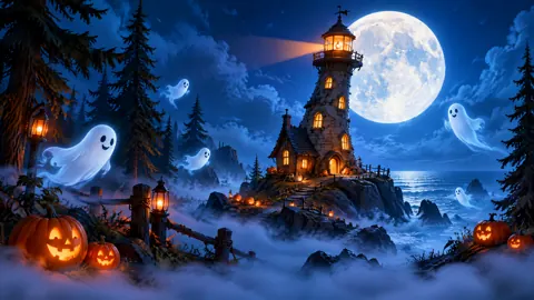 Haunted Lighthouse Full Moon