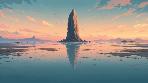 Desert Monolith at Dawn