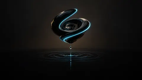Obsidian Gyre Above Black Pool