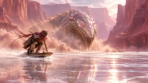 Desert Courier on Salt Flats