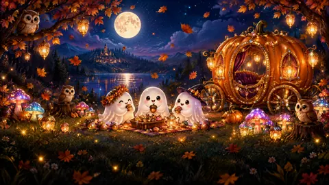 Ghost Picnic by Pumpkin Carriage