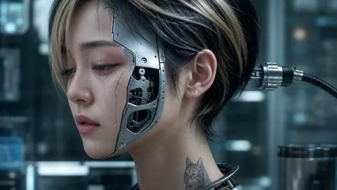 Korean Cyborg With Cat Tattoo