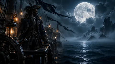 Masked Navigator Under Silver Moon