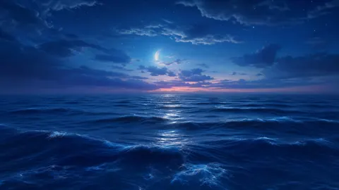 Moonlit Ocean Pink Horizon