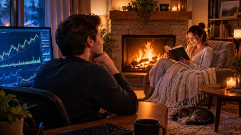 Man Watching Woman Reading