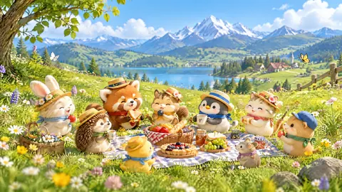 Round Animals Alpine Picnic
