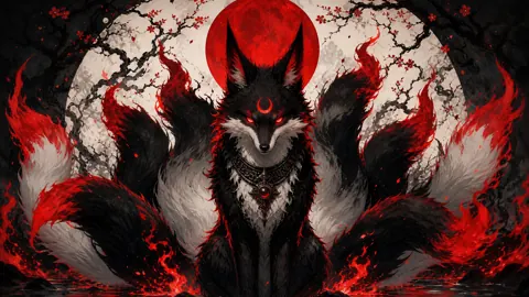 Nine-Tailed Fox Red Moon