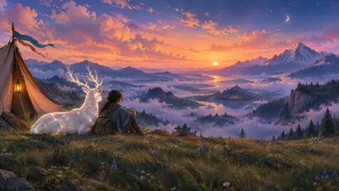Traveler and Glowing Deer