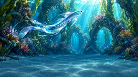 Ribbon Fish in Kelp Reef
