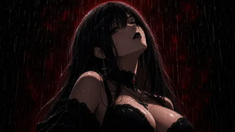 Crimson Rain Reverie live wallpaper