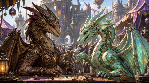 Steampunk Wyverns Playing Board Game