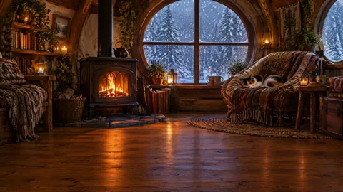 Calico Cat by Wood Stove