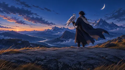 Falconer With Hoodless Falcon