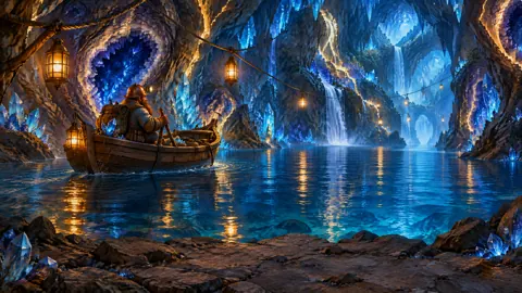Crystal Miner in Geode Cavern