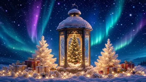 Christmas Tree in Snow Lantern