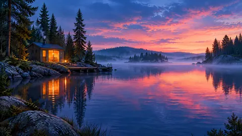 Cedar Sauna by Misty Lake