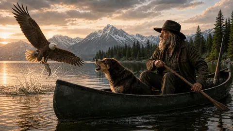 Alaska Canoe With Eagle