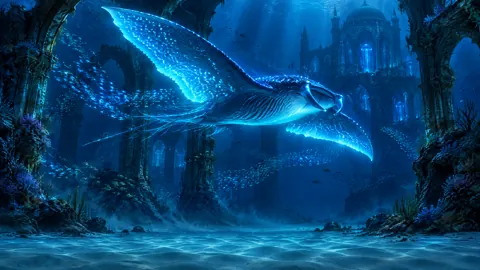 Glowing Manta Underwater Palace