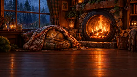 Dormouse by the Fireplace