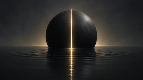 Black Sphere With Gold Seam