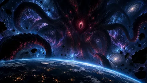 Lovecraftian Entity Over Earth
