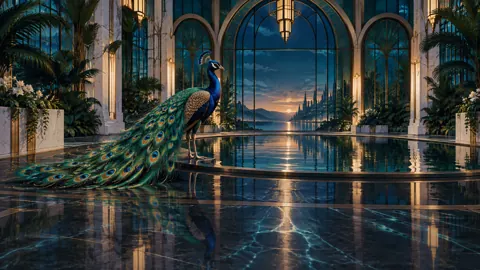 Peacock by Art Deco Pool
