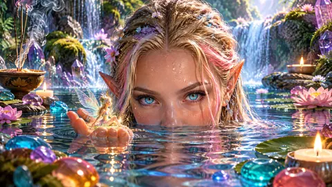 Elf Woman Holding Glowing Fairy