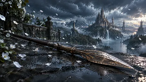 Ceremonial Spear on Stone Bridge