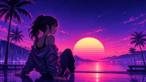 Anime Woman by Neon Waterfront