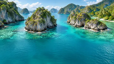 Turquoise Lagoon Limestone Islets