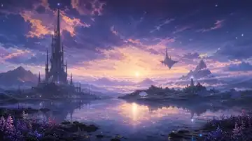 Crystal Twilight Citadel live wallpaper