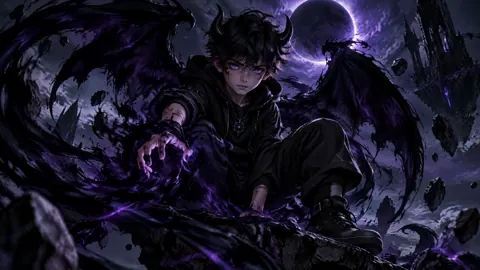 Horned Boy With Shadow Wings