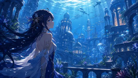Blue Gown Underwater City