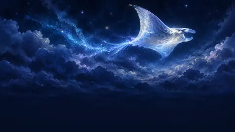 Silver Manta Ray Starfield