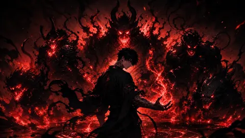 Tattooed Man Summoning Red Fire