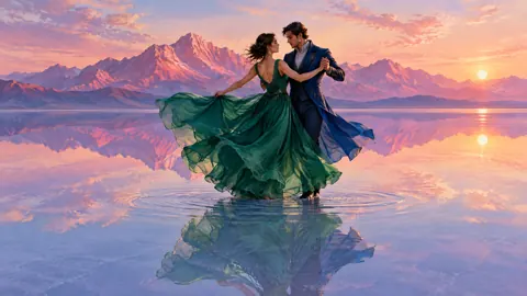 Couple Dancing on Salt Flats