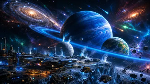 Asteroid Shipyard Ringed Planet