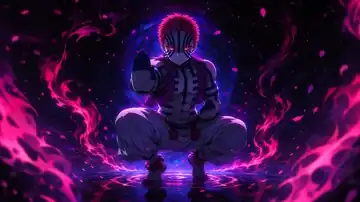 Akaza Neon Maelstrom live wallpaper