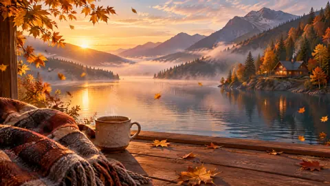 Autumn Mug by Mountain Lake
