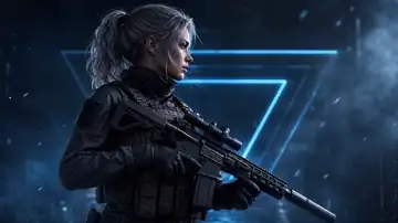 Neon Silent Operator live wallpaper