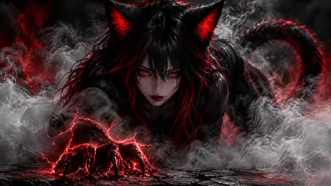 Red-Eyed Cat Girl Lightning