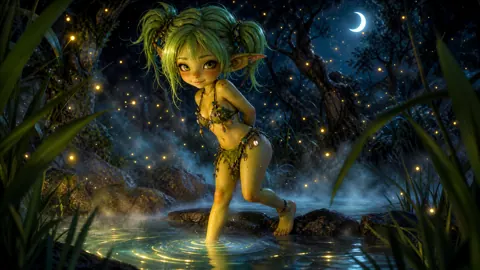 Moonlit Goblin Springs live wallpaper
