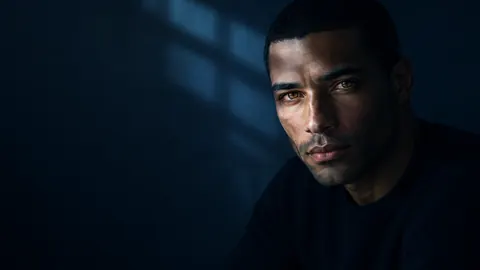 Man in Blue Shadow