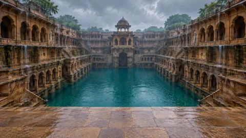 Rainy Sandstone Stepwell