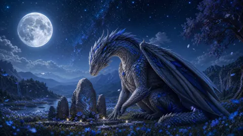 Sapphire Wyvern by Standing Stones