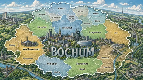 Illustrated Map of Bochum
